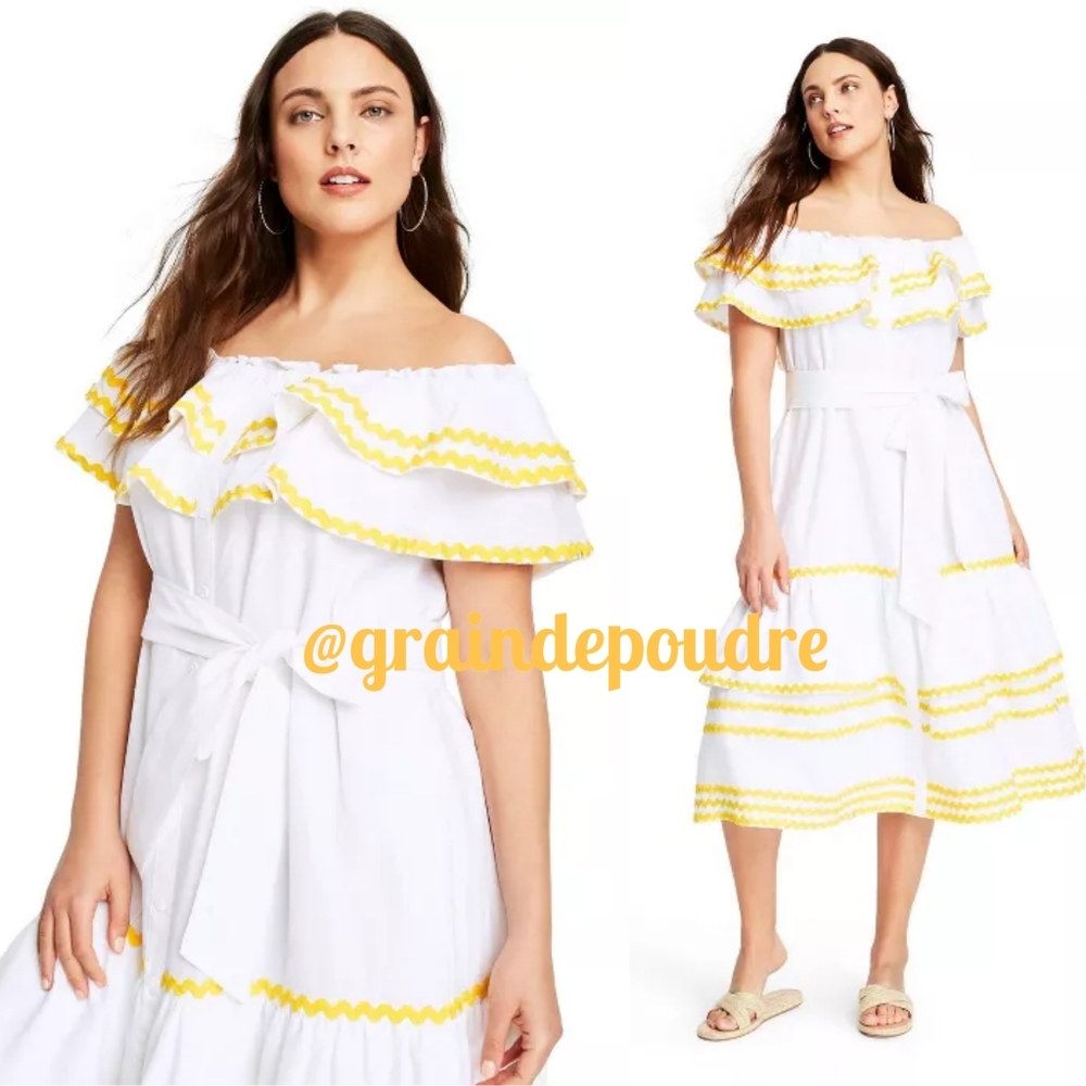 Target Lisa Fernandez Off Shoulder Ric Rac Dress - Picture 4 of 6
